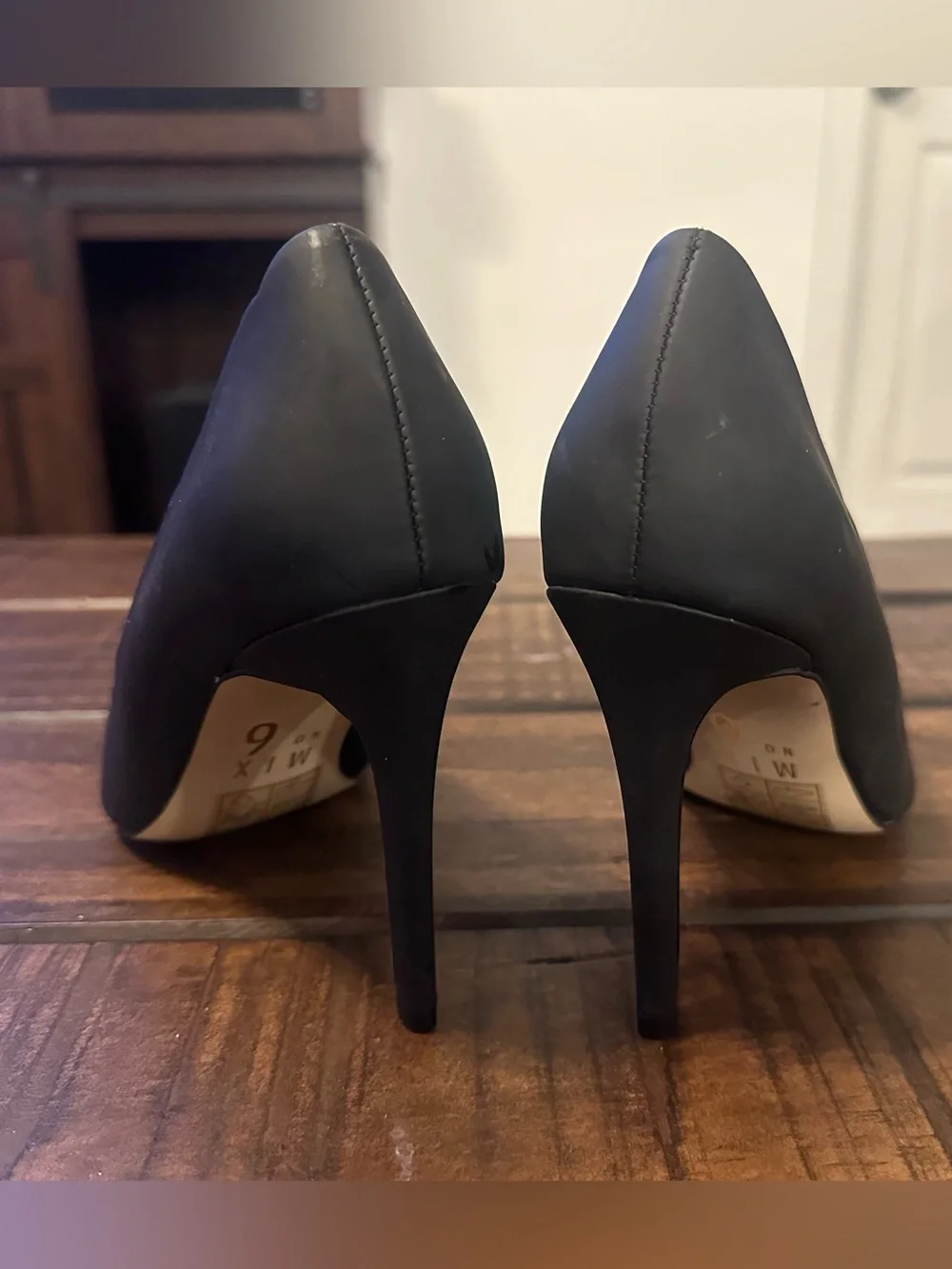 Mix No. 6 Matte Black Pointed-Toe Pumps